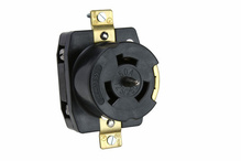 50A 125/250V California Standard Single Receptacle, 3-Pole 4-Wire, Black 50A 125/250V California Standard Single Receptacle, 3-Pole 4-Wire, Black
