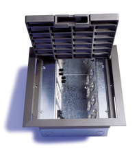 AC SeriesTM AC10105 Eight Gang Raised Floor Box with Gray Carpet style Lid AC SeriesTM AC10105 Eight Gang Raised Floor Box with Gray Carpet style Lid