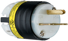 15A, 250V EHU GCM Plug, Black and White 15A, 250V EHU GCM Plug, Black and White