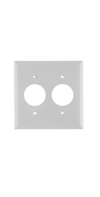 2-Gang Thermoset Wall Plate, Single Receptacle Openings, White 2-Gang Thermoset Wall Plate, Single Receptacle Openings, White