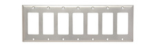 7-Gang 302/304 Stainless Steel Wall Plate, Decorator Openings 7-Gang 302/304 Stainless Steel Wall Plate, Decorator Openings