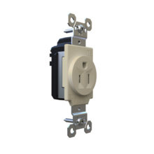 PlugTail® 15A 125V Tamper Resistant Heavy-Duty Spec Grade Single Receptacles, Ivory