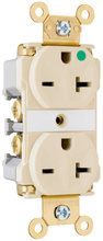 Extra Heavy Duty Hospital Grade Receptacles, Back and Side Wire, 20A, 250V, Ivory Extra Heavy Duty Hospital Grade Receptacles, Back and Side Wire, 20A, 250V, Ivory