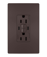 Discontinued - Discontinued - radiant® 15A Tamper Resistant Self Test GFCI USB Type CC Outlet