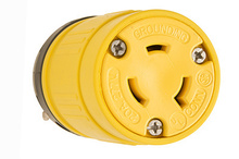 Rubber Dust-Tight NEMA L7-20 Locking Connector, 20A 277V, Yellow Rubber Dust-Tight NEMA L7-20 Locking Connector, 20A 277V, Yellow
