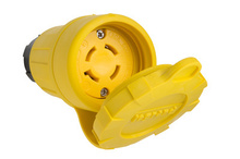 Turnlok® 29W77 Watertight NEMA 4X/6P Locking Connector,Yellow Turnlok® 29W77 Watertight NEMA 4X/6P Locking Connector,Yellow