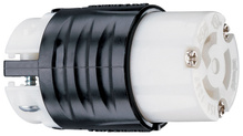 15A NEMA L515 Connector - Black Back, White Front Body 15A NEMA L515 Connector - Black Back, White Front Body