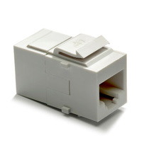Cat 5e RJ45 Keystone Coupler, White Cat 5e RJ45 Keystone Coupler, White