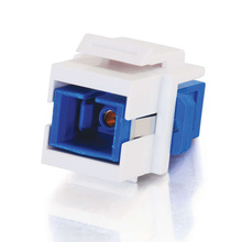 Snap-In SC Fiber Optic F/F Keystone Insert Module - White Snap-In SC Fiber Optic F/F Keystone Insert Module - White