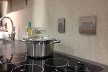 adorne® Brushed Stainless 1-Gang Screwless Wall Plate