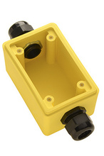 Watertight Deep Yellow Back Box, 3/4-in Feed Thru NPT for Duplex Receptacles Watertight Deep Yellow Back Box, 3/4-in Feed Thru NPT for Duplex Receptacles