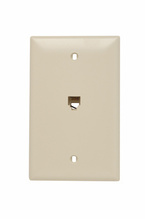 1-Gang Pre-configured Wall Plate with One RJ11 Telephone Jack, Ivory 1-Gang Pre-configured Wall Plate with One RJ11 Telephone Jack, Ivory