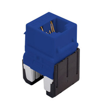 Cat 6a Quick Connect RJ45 Keystone Insert, Blue Cat 6a Quick Connect RJ45 Keystone Insert, Blue