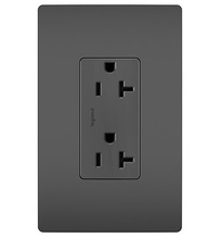 radiant® Spec Grade 20A Tamper-Resistant Receptacles, Black