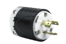 20A NEMA Plug L2420 - Black Back, White Front Body 20A NEMA Plug L2420 - Black Back, White Front Body