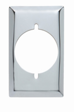 1-Gang Chrome Wall Plate, 1 Power Outlet Rec+G650:G683eptacle Opening