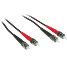 3.3ft (1m) ST-ST 62.5/125 OM1 Duplex Multimode PVC Fiber Optic Cable - Black
