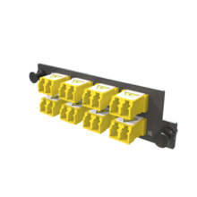 Infinium M4 HDFP Adapter Panel, 8 Keyed Front Keyed Rear LC Duplex Adapters, 16 Fiber, White