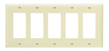 TradeMaster® 5-Gang Nylon Wall Plate, 5 Decorator Openings, White TradeMaster® 5-Gang Nylon Wall Plate, 5 Decorator Openings, White