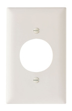 TradeMaster® 1-Gang Nylon Wall Plate, 1.5938-in Power Outlet Receptacle Opening, 2 Mtg Holes, Light Almond