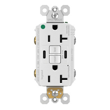 Discontinued - Discontinued - radiant 20A HG TR Self Test GFCI USB Type CC Outlet