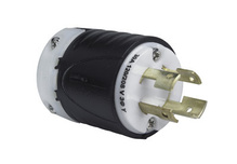 30A Non-NEMA Plug - Black Back, White Front Body 30A Non-NEMA Plug - Black Back, White Front Body