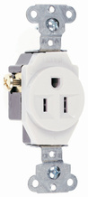 15A 125V Heavy Duty Spec-Grade Single Receptacle, Side Wire, White 15A 125V Heavy Duty Spec-Grade Single Receptacle, Side Wire, White