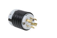 30A NEMA L1530 Plug - Black Back, White Front Body 30A NEMA L1530 Plug - Black Back, White Front Body