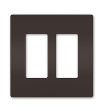 radiant® 2-Gang Screwless Wall Plate, Brown