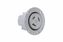 30A NEMA L1830 Flanged Outlet, Gray 30A NEMA L1830 Flanged Outlet, Gray