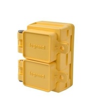 20A 125V Watertight Straight Blade Duplex Receptacle, Yellow 20A 125V Watertight Straight Blade Duplex Receptacle, Yellow