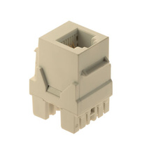 6P6C Keystone Connector, Light Almond