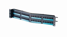 48-PORT ANGLED CLARITY SNAP 10G PANEL WITH 6-PORT MODULES PRE-TERMINATED 48-PORT ANGLED CLARITY SNAP 10G PANEL WITH 6-PORT MODULES PRE-TERMINATED