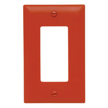 TradeMaster® 1-Gang Nylon Wall Plate, 1 Decorator Opening, Orange TradeMaster® 1-Gang Nylon Wall Plate, 1 Decorator Opening, Orange
