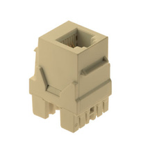 6P6C Keystone Connector, Ivory 6P6C Keystone Connector, Ivory