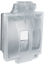 2-Gang Extra-Duty While-In-Use Weatherproof Cover, Frosted