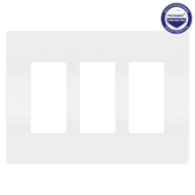 radiant® 3-Gang Screwless Wall Plate with Microban® radiant® 3-Gang Screwless Wall Plate with Microban®