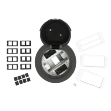 6AT Prewired Evolution™ Poke Thru Device, Flush Style Cover, Gray