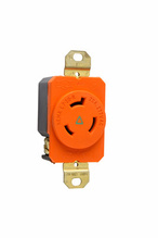 20A NEMA L720 Single Receptacle, Orange, Isolated Ground 20A NEMA L720 Single Receptacle, Orange, Isolated Ground