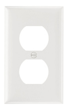1-Gang Thermoset Wall Plate, 1 Duplex Receptacle Opening, White 1-Gang Thermoset Wall Plate, 1 Duplex Receptacle Opening, White