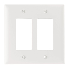 TradeMaster® Junior Jumbo 2-Gang Nylon Wall Plate, 2 Decorator Openings, White TradeMaster® Junior Jumbo 2-Gang Nylon Wall Plate, 2 Decorator Openings, White
