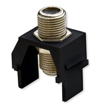 Non-Recessed Nickel F-Connector, Black Non-Recessed Nickel F-Connector, Black