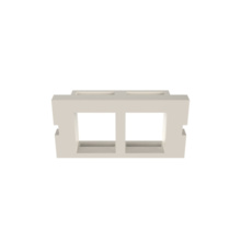 SERIES II KEYSTONE ADAPTER BEZEL, 2 PORT, 1 UNIT, 10PK, FOG WHITE