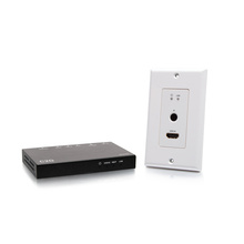 HDMI® HDBaseT + RS232 and IR over Cat Extender Single Gang Wall Plate Transmitter to Ultra-Slim Box Receiver - 4K 60Hz HDMI® HDBaseT + RS232 and IR over Cat Extender Single Gang Wall Plate Transmitter to Ultra-Slim Box Receiver - 4K 60Hz