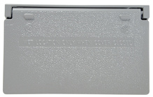 Cast Weatherproof Decorator/GFCI Horizontal Cover, Self-Closing, Gray Cast Weatherproof Decorator/GFCI Horizontal Cover, Self-Closing, Gray
