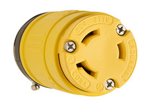 Rubber Dust-Tight Locking Connector, Yellow Rubber Dust-Tight Locking Connector, Yellow