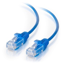 1ft (0.3m) Cat5e Snagless Unshielded (UTP) Slim Ethernet Network Patch Cable - Blue