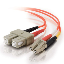 Discontinued - 9.8ft (3m) LC-SC 62.5/125 OM1 Duplex Multimode PVC Fiber Optic Cable (USA-Made) - Orange