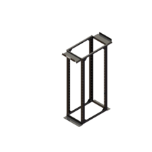 Mighty Mo 20 Adjustable 4-Post Rack, 36"D adjustable, 7'H, 45 RU, Tapped Rails, Black Mighty Mo 20 Adjustable 4-Post Rack, 36"D adjustable, 7'H, 45 RU, Tapped Rails, Black