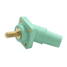 Series 16 45° 1-1/8'' Green Threaded Stud Panel Mount - Female Series 16 45° 1-1/8'' Green Threaded Stud Panel Mount - Female